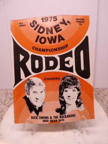 1975 sidney iowa rodeo program - sidney,