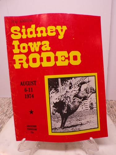 1974 sidney iowa rodeo program - sidney,