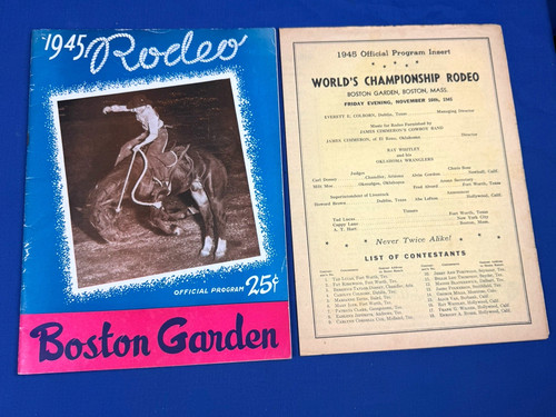 1945 rodeo program insert - rodeo, ~
