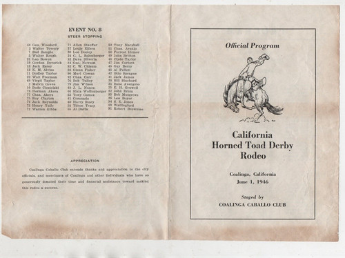 1946 program from - program, the