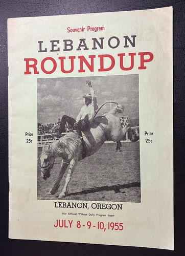 Vintage 1955 rodeo program - rodeo,