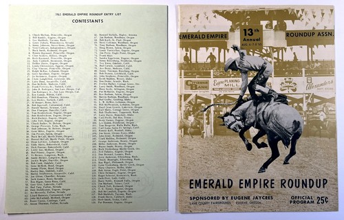 Rodeo 1965 program eugene - rodeo,